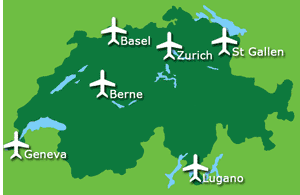 Airports In Switzerland Map Hiking In Map