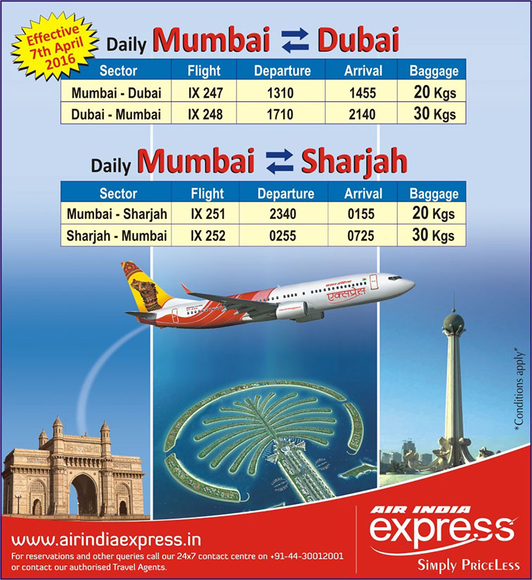 Air India Express starts two new UAE services from Mumbai